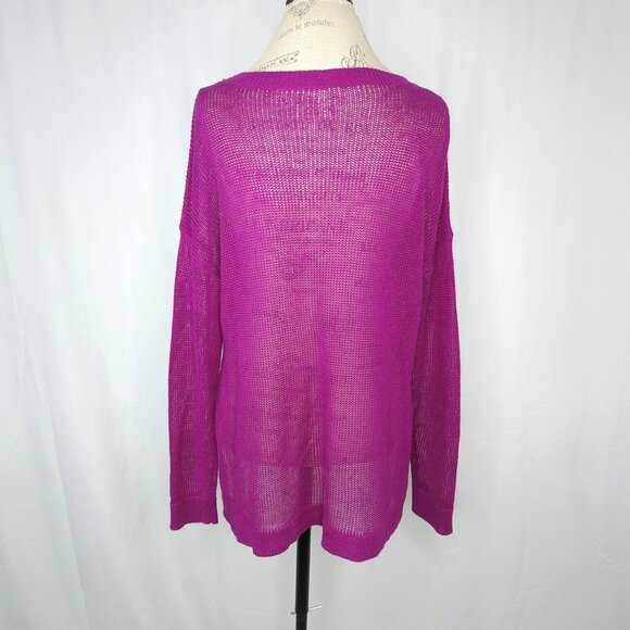 Eileen Fisher Sweater Small Purple Knit - Picture 6 of 8